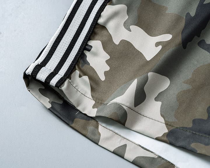 Moncler Camouflage Swim Trunks – Spring/Summer 2026 in Green Camouflage