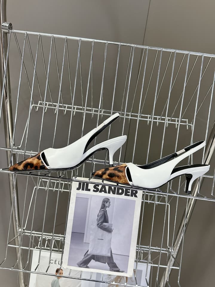 Celine Triomphe Calfskin Heels – Spring/Summer Collection in Dark Leopard Print
