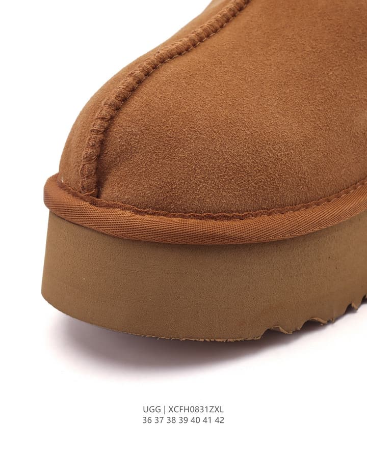 UGG Wool-Lined Winter Slippers in Tan