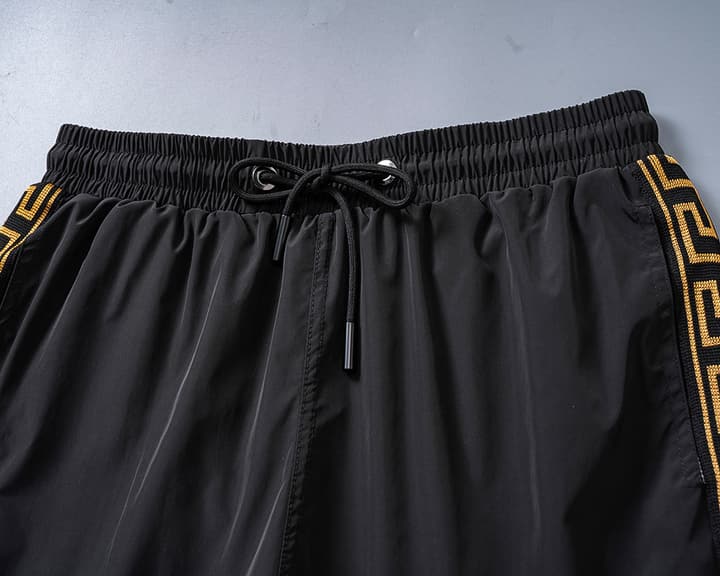 Versace Webbing Detail Swim Trunks – Spring/Summer 2026 Collection in Black