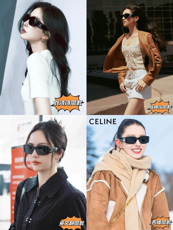 Celine CL40282U Triomphe 01 Narrow Frame Sunglasses – Summer Collection 2025 in Classic Black