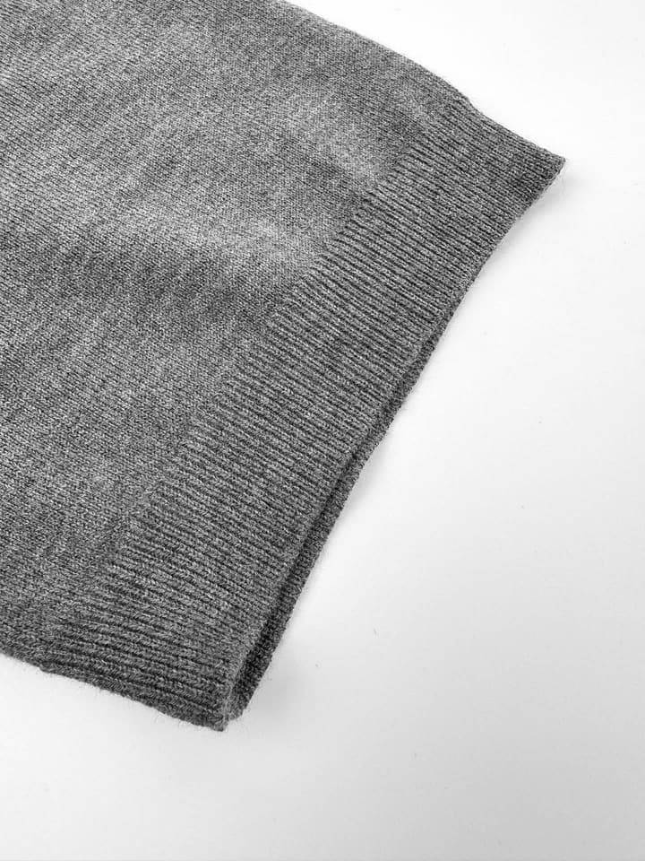 Loewe Jacquard Short-Sleeve Wool Sweater in Quiet Luxury Grey