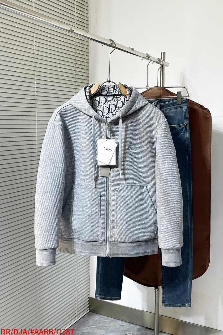 Dior 2025 Pre-Fall Jacket – 2025SS in Classic Black Zip Hoodie