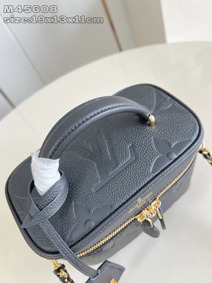 Louis Vuitton Vanity Small Handbag – Giant Monogram Embossed in Black