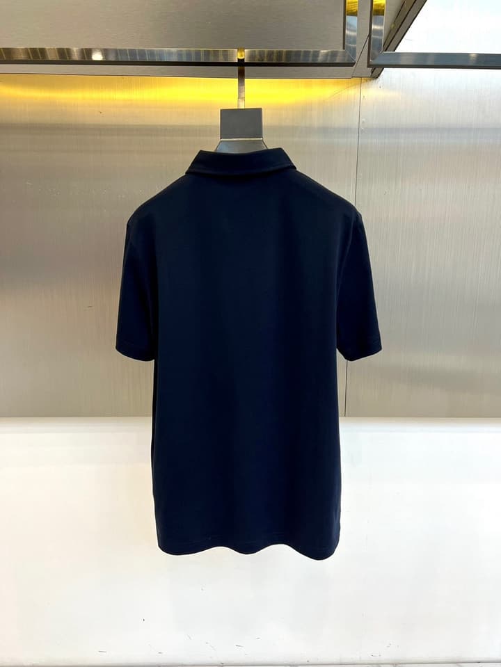 Brunello Cucinelli Short-Sleeved Polo Shirt – 2026 Spring/Summer Collection in Classic Black