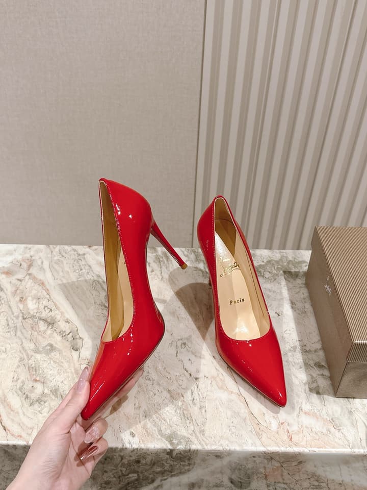 Christian Louboutin Platform Heeled Sandals – 2025 SS Show Model in Black Suede