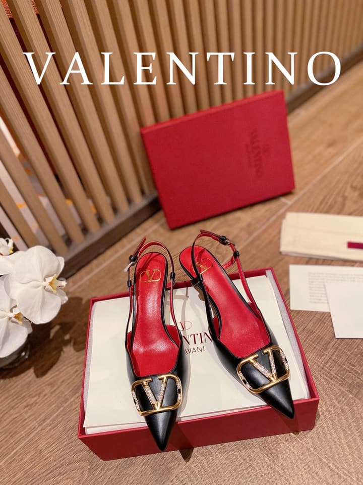 Valentino VLogo Signature Rhinestone Low-Heel Pumps – 2022 Collection in Nude Beige