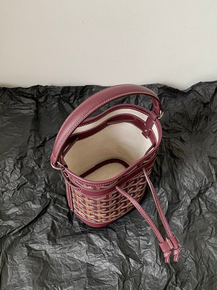 Goyard Petit Flot Mini Bucket Bag in Deep Wine Red
