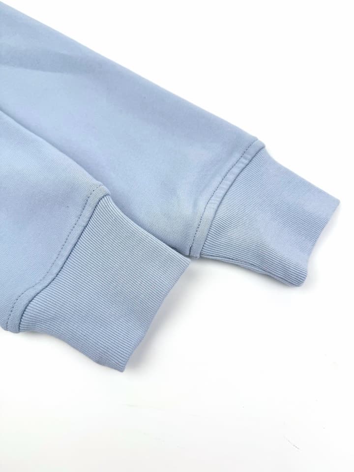 Ami Paris Heart Embroidery Zipper Jacket in Misty Sea Blue Zip Hoodie