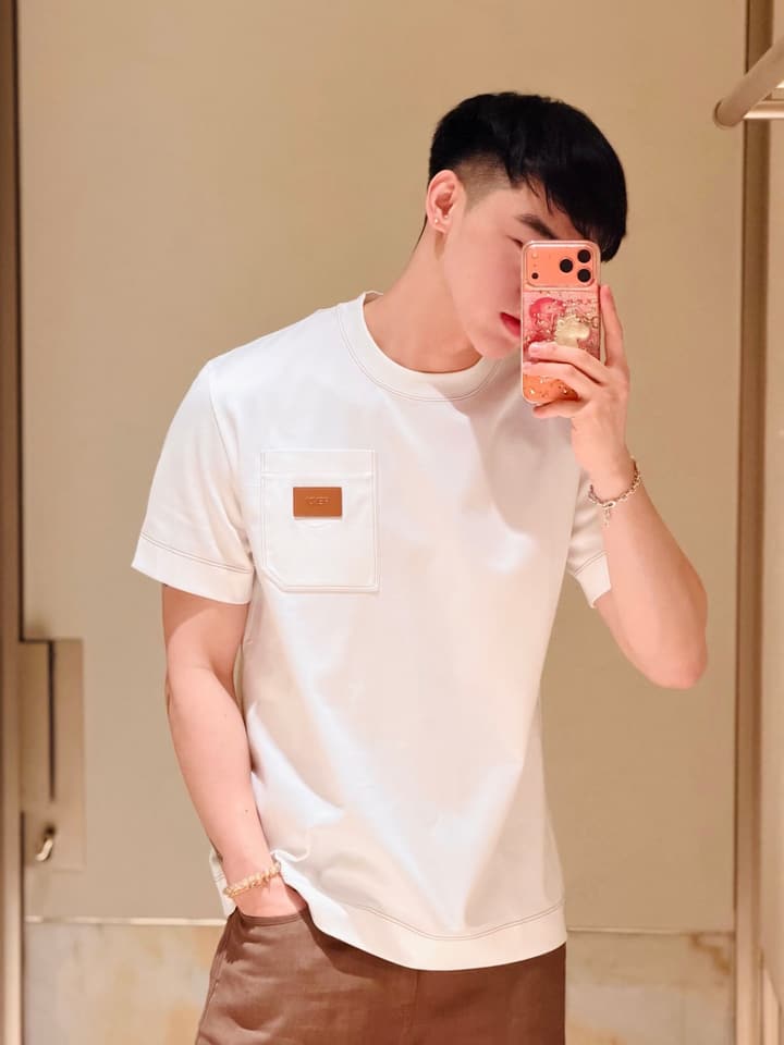 Fendi Leather Patch Logo Cotton T-Shirt – 26SS