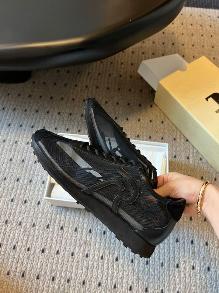 The Row 25SS German Training Mesh Sneakers in Black