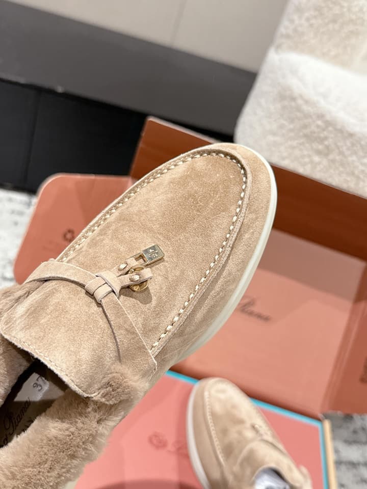 Loro Piana Classic Fur-Lined Loafers