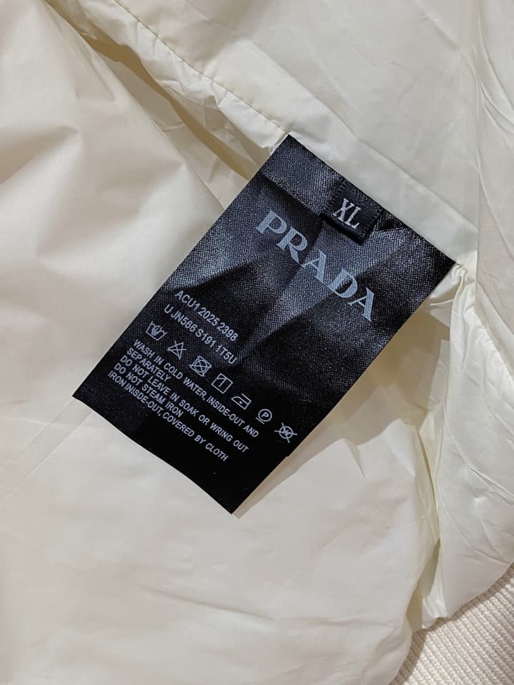Prada Spliced Knit Down Jacket – FW2024 in Black Knit Down Jacket
