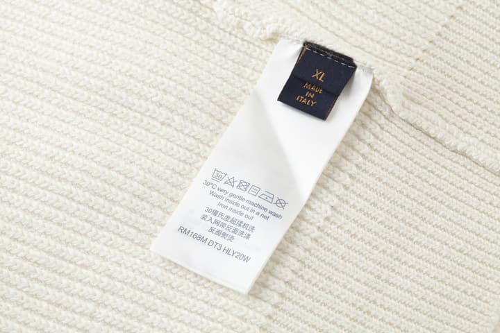 Louis Vuitton Embroidered Logo Knit Sweater in Apricot Knit Pullover