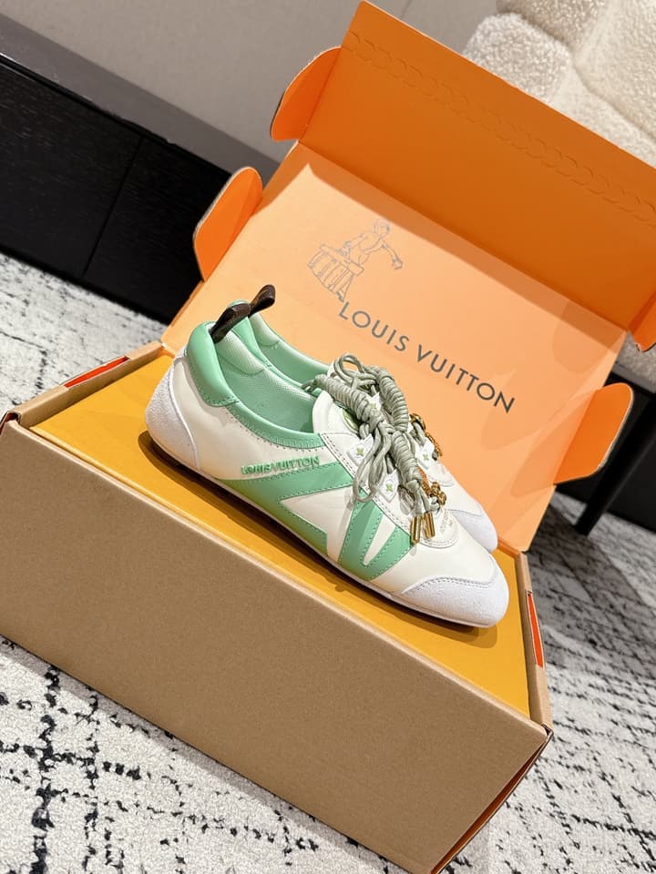 Louis Vuitton Sneakerina Ballet Sneakers – 2025 Collection in Metallic Silver