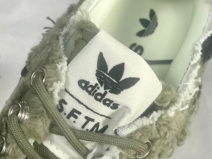 Adidas Originals x Song For The Mute Campus 80S Distressed Canvas Shell-Toe Sneakers in Distressed Olive Green 1