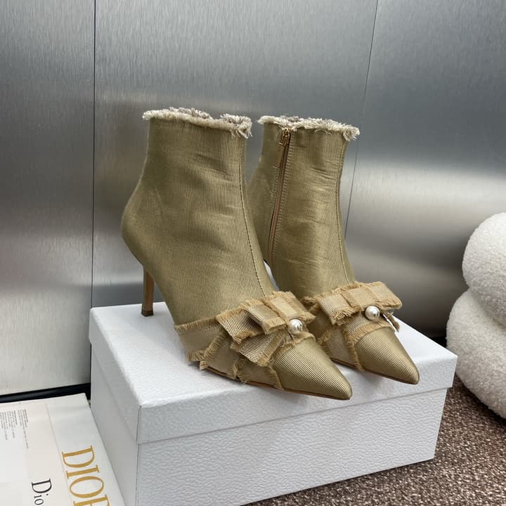 Dior J'Adior Adiorble Tassel Ankle Boots – 2024 Fall/Winter Collection in Black High Heel