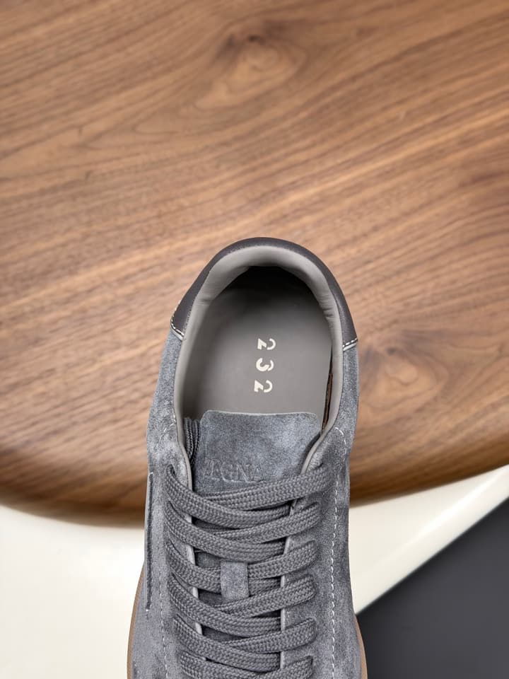 Zegna Old Money Suede Casual Sneakers