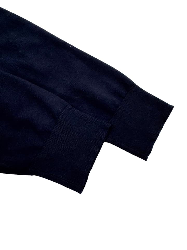 Prada Embroidered Zipper Long-Sleeve Polo Shirt