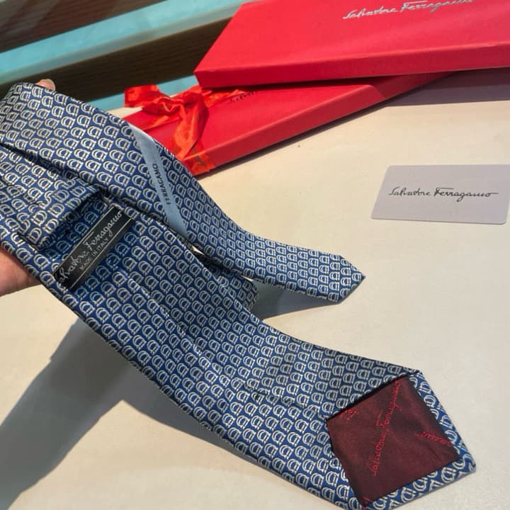 Ferragamo Men's Silk Tie Series in Burgundy