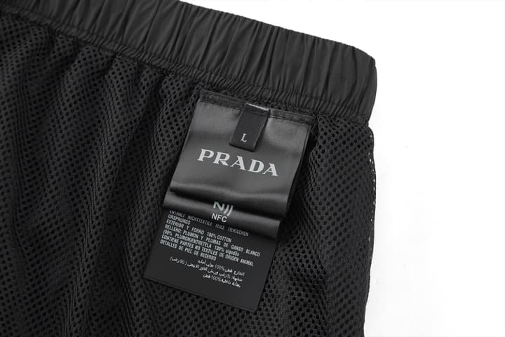 Prada Re-Nylon Swim Trunks in Black