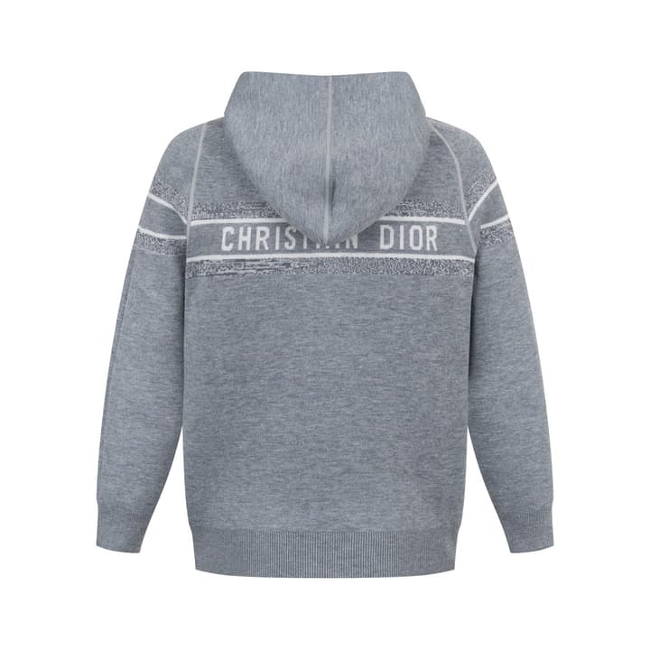 Dior Reversible Jacquard Cashmere Hooded Cardigan – 20SS in Blue