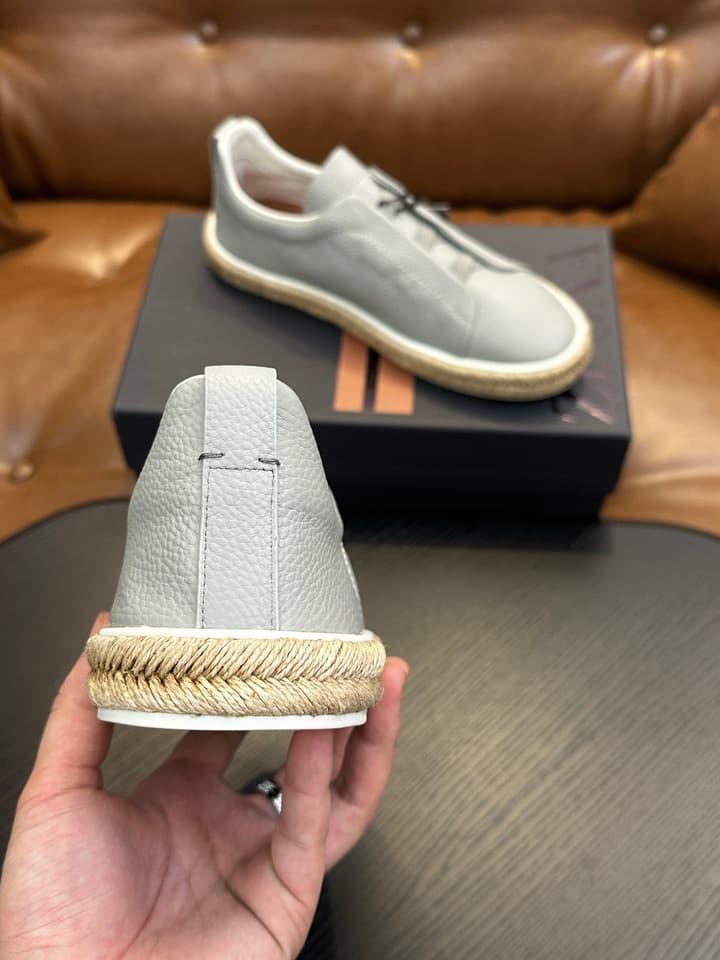 Ermenegildo Zegna Triple Stitch Low-Top Sneakers in Black Suede