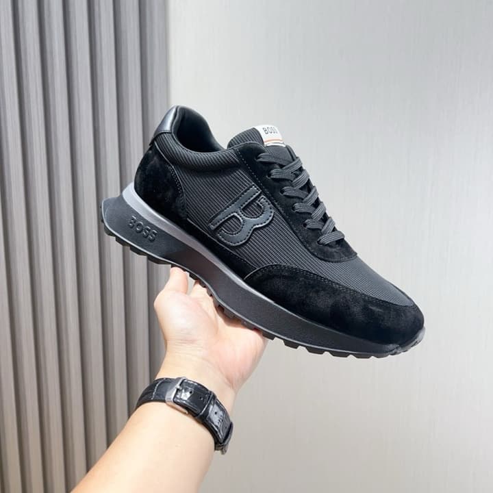 Boss Men's Lightweight Sneakers – New Collection in Black