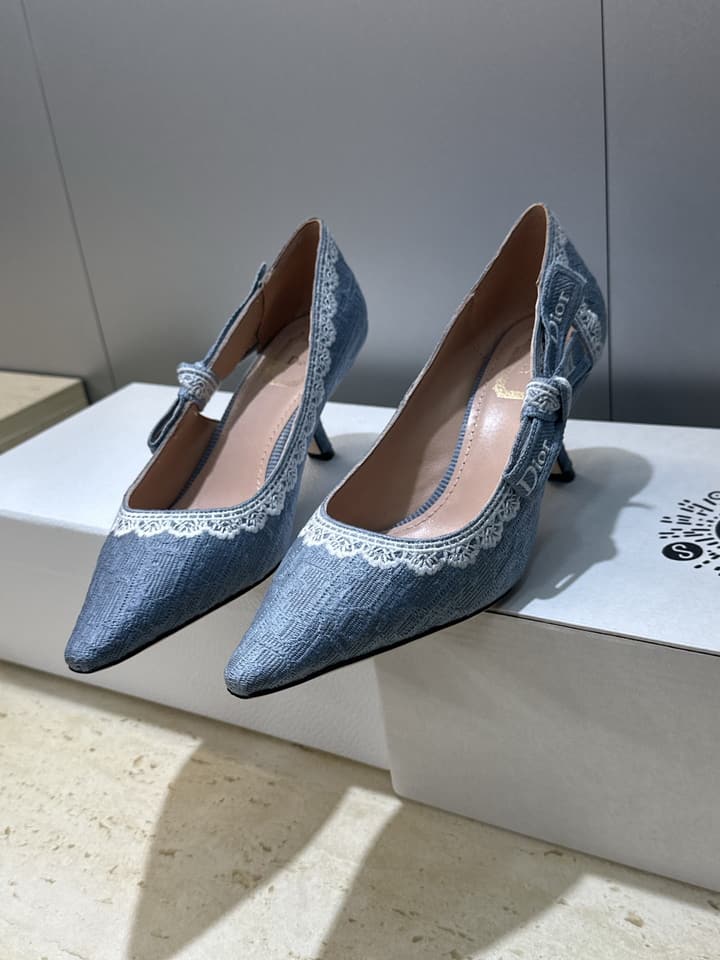 Dior J'Adior Dentelle Jelly Bow Pumps – 2026 Early Spring Collection in Black 6.5cm Heel