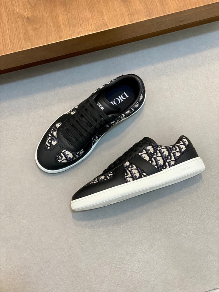 Dior D-Sketch Futuristic Sneakers in Black D-sketch Pattern