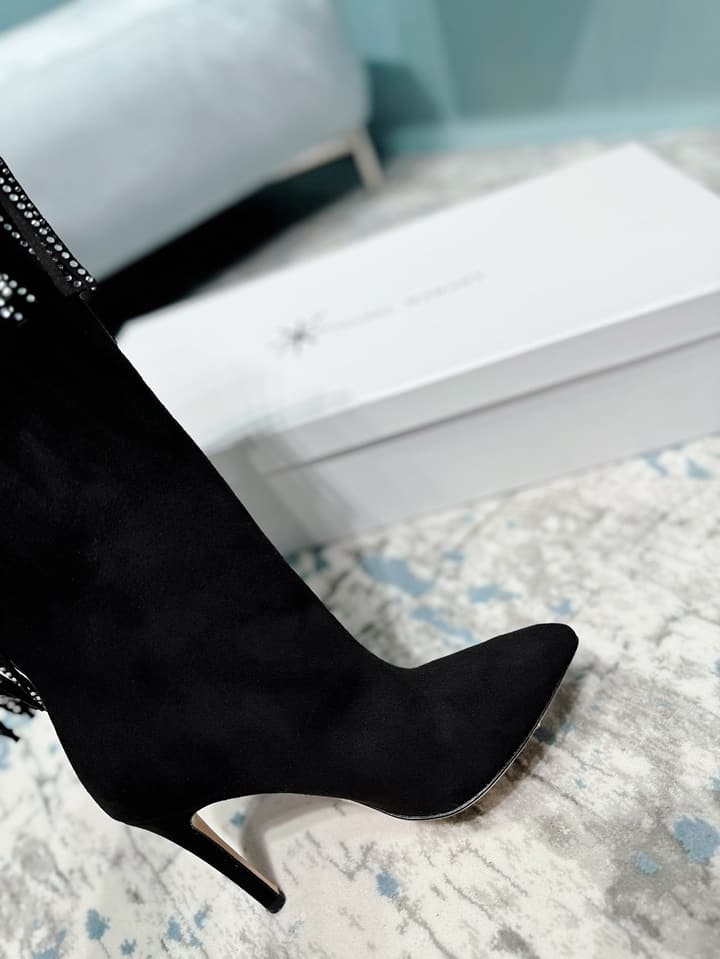 Paris Texas Suede Heels – 24FW in Black Suede Fringe