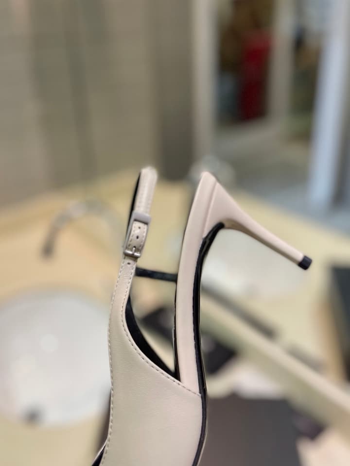 Saint Laurent Heeled Sandals – Summer Collection in Apricot