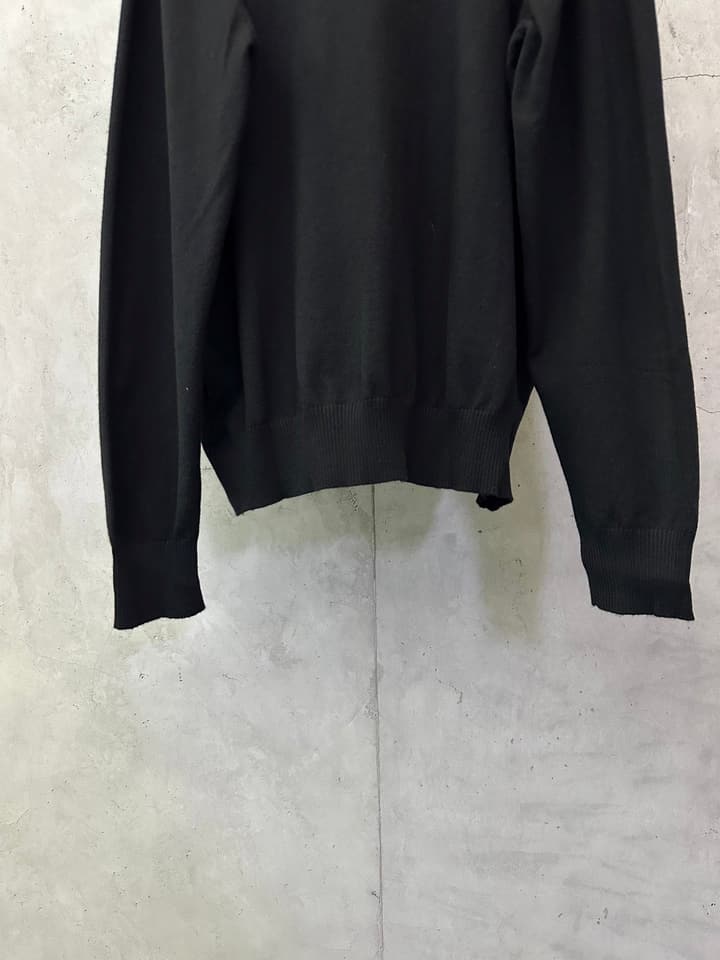 Fendi Double F Logo Knitted Polo Shirt in Classic Black