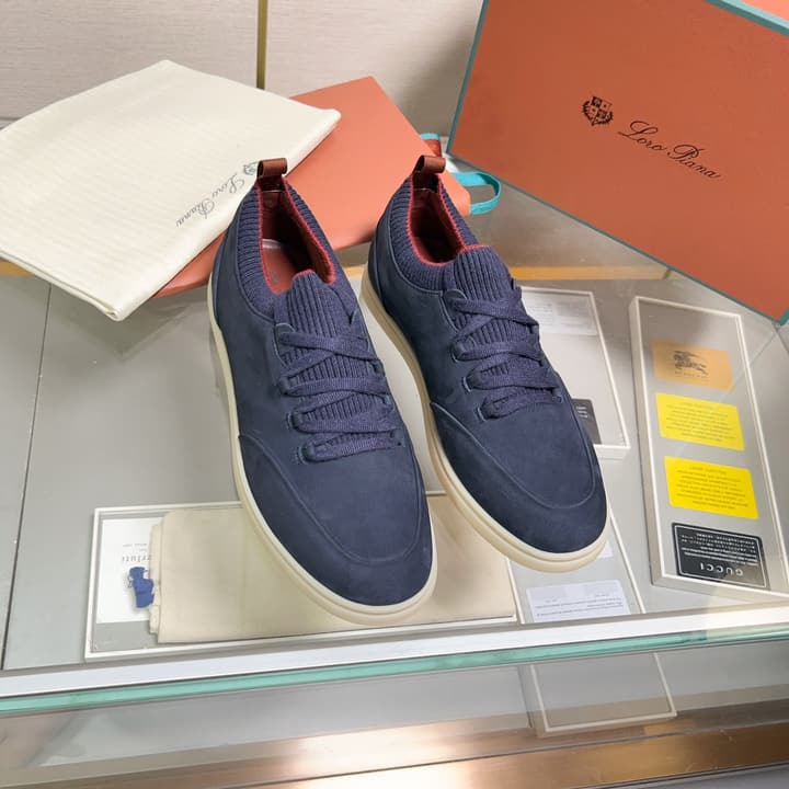 Loro Piana Classic Loafers in Midnight Black Suede
