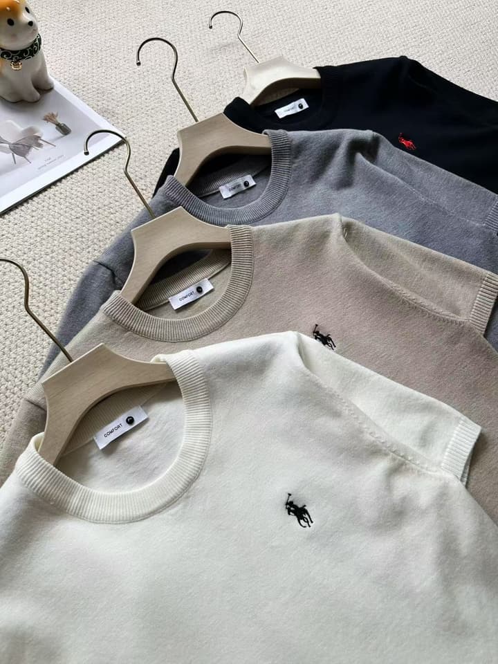 Ralph Lauren Classic Crewneck Knit Sweater in Black