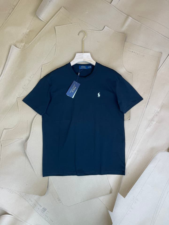 Ralph Lauren Classic Embroidered Cotton T-Shirt in Black