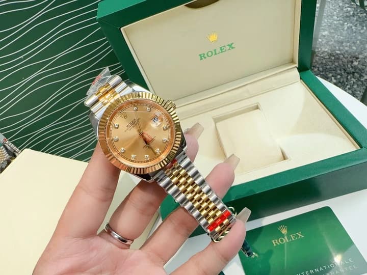 Rolex Datejust 41mm Mechanical Watch in Bronze Gold Dial