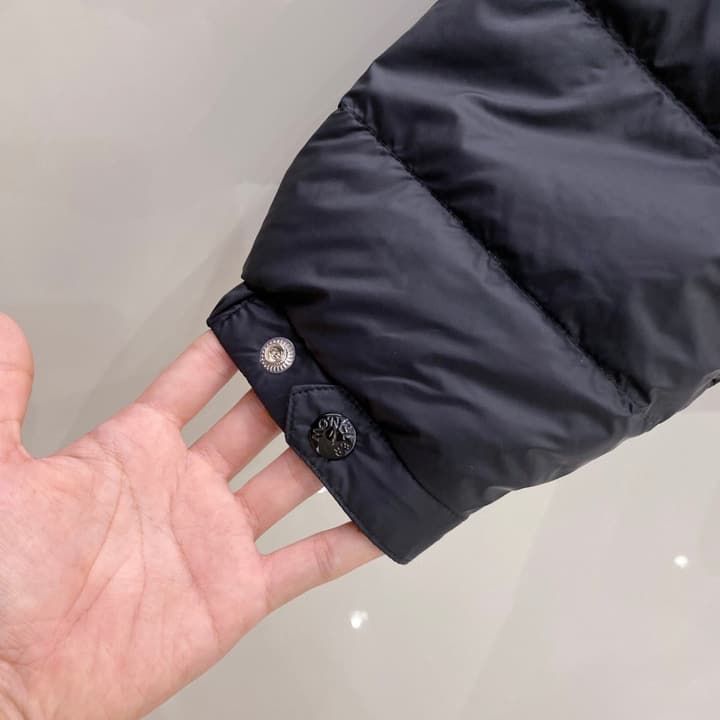 Moncler Men's Hooded Goose Down Jacket – 2025FW in Dark Gray