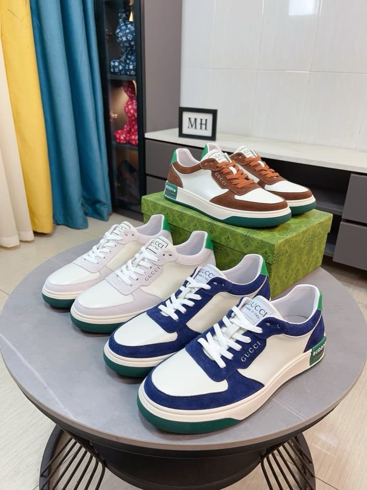 Gucci New Season Casual Fashion Sneakers in Black With Web Stripe