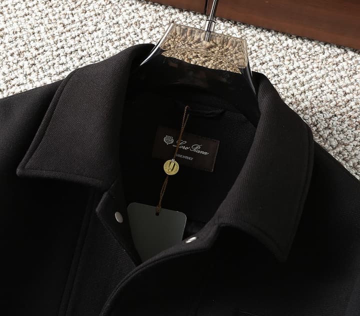 Loro Piana Wool Collared Business Casual Jacket – 2025FW in Black