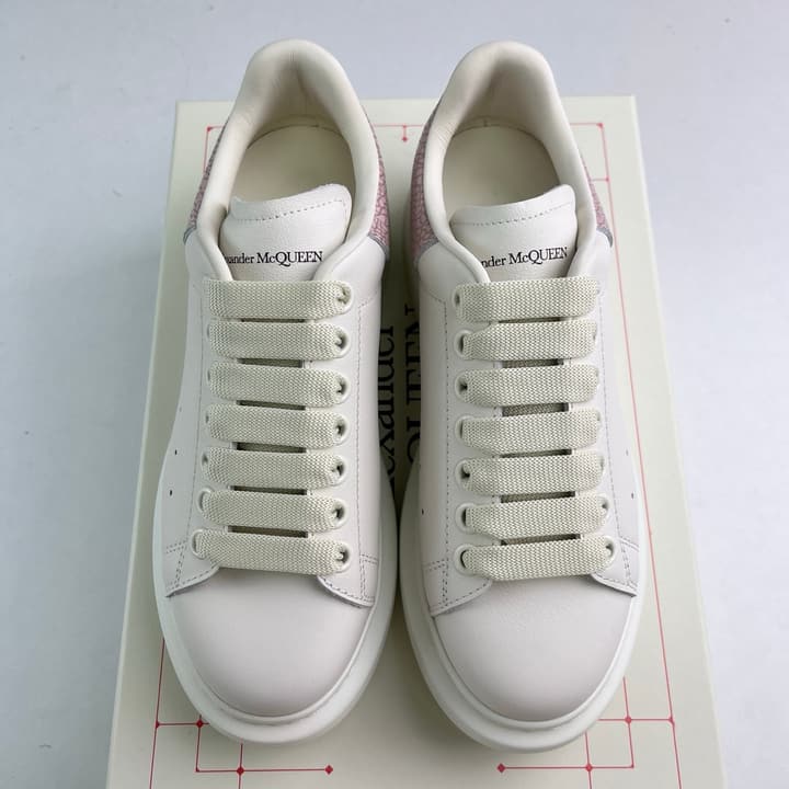 Alexander McQueen Oversized Platform Sneakers in All White Textured