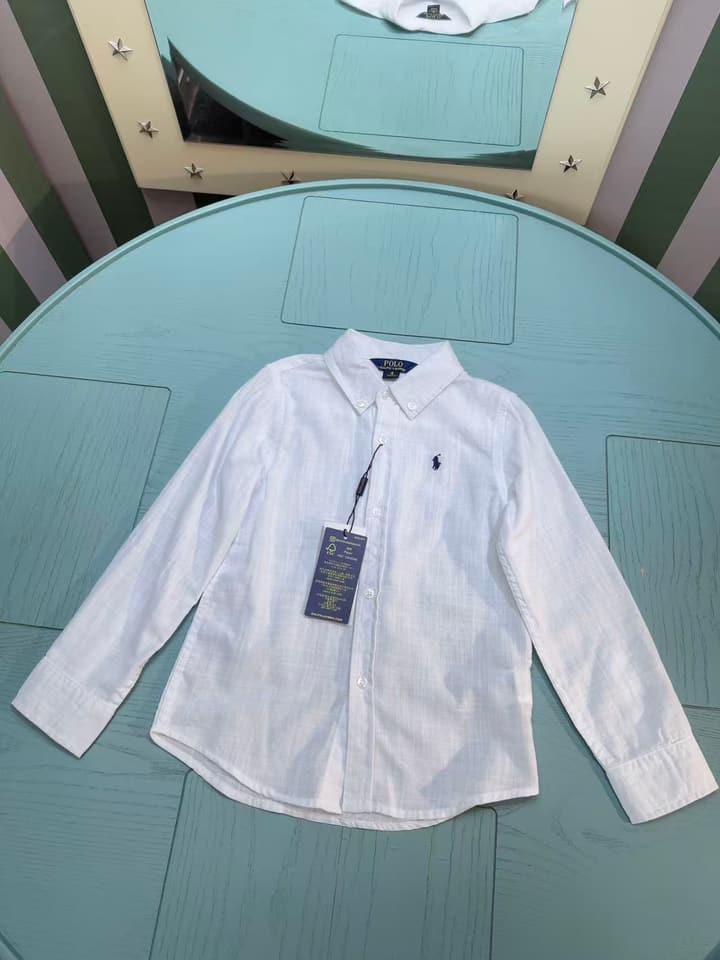 Ralph Lauren Polo Kids Embroidered Shirt – 2025SS – Kids Collection in Null