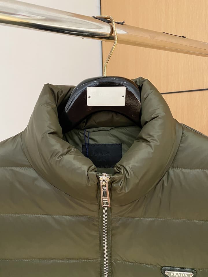 Prada Spliced Knit Down Jacket – FW2024 in Black Knit Down Jacket