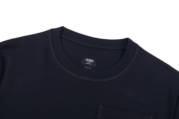 Fendi Leather Patch Logo Cotton T-Shirt – 26SS