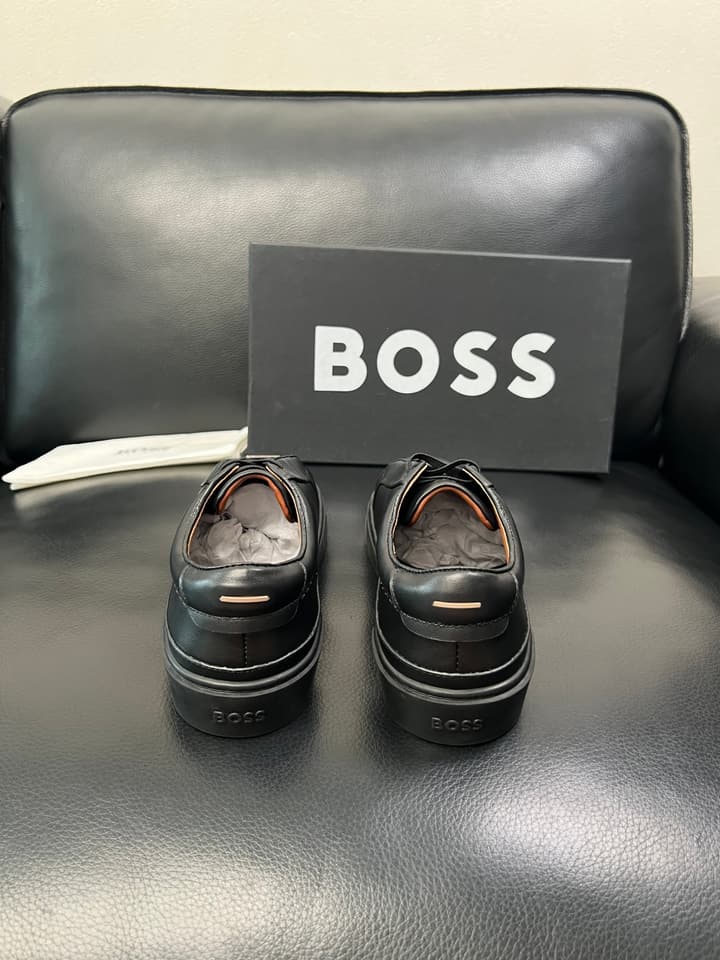 Boss Panelled Leather Sneakers