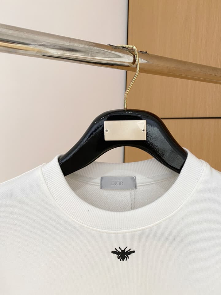 Dior Flocked Logo & Bee Crewneck Sweatshirt – 24SS in Black With Neon Green Accents