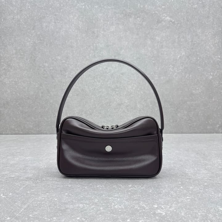 Acne Studios Retro Collapsed Camera Bag in Chocolate