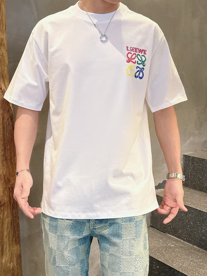 Loewe 2026 Summer Short-Sleeve T-Shirt – 2026 Summer Collection in White