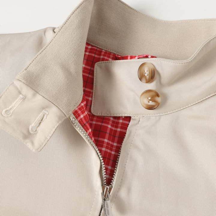 Miu Miu Logo Check Stand Collar Jacket – 25SS in Light Beige