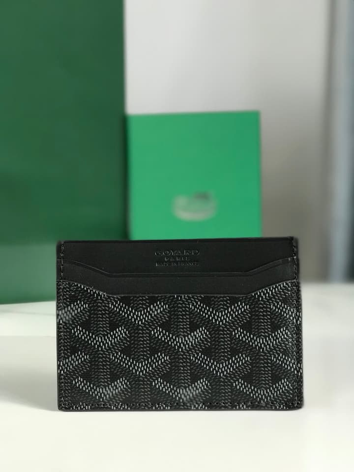 Goyard Card Holder in Black Pattern